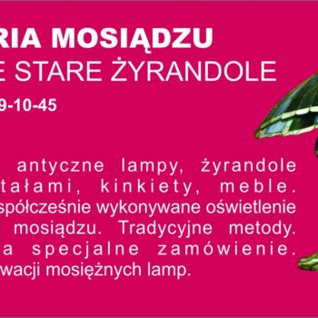 GALERIA MOSIĄDZU - PIĘKNE STARE ŻYRANDOLE infromacja