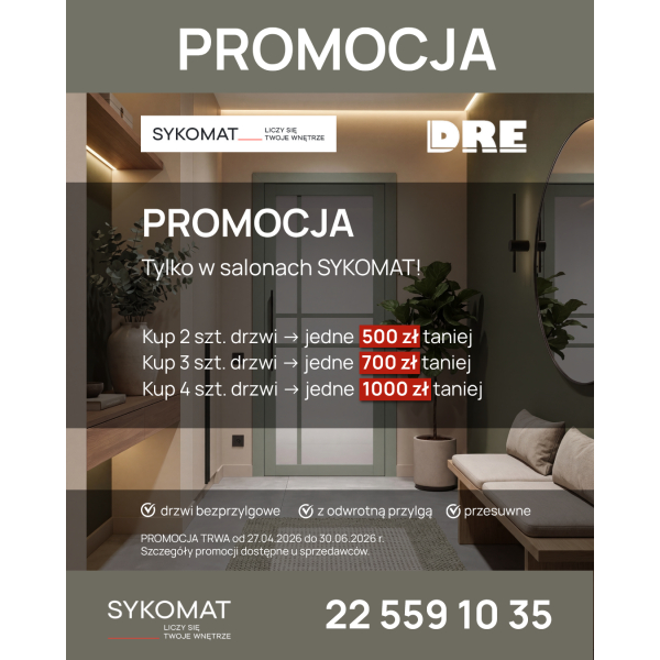 SYKOMAT - promocja drzwi DRE