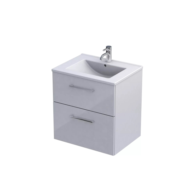 Szafka-dwuszufladowa-lakierowana-z-blatem-w-kolorze-bialy-polysk-100-cm