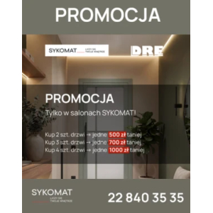 SYKOMAT - promocja drzwi DRE.